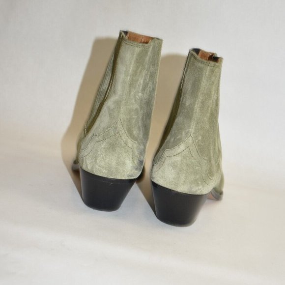 $700 Isabel Marant Derlyn Pointy Toe Boot SUEDE KHAKI GREEN 39 (TC14) - Picture 6 of 8